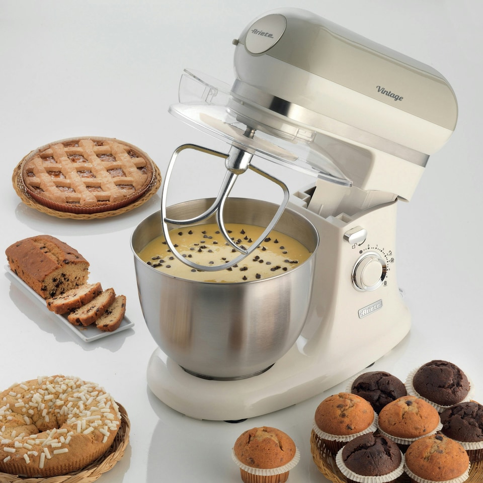 image 1 of Ariete 8803 Vintage Stand Mixer, 5.5 Litre, 2400 W, Cream