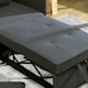 image 8 of HOMCOM Folding Sleeper Sofa Bed Chair with Pillows, Pocket, Grey