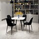 image 1 of Aspen Tapered Legs Square Dining Table and 4 Duo Plastic Seat Chairs with Metal Legs - White/Black - Flat Packed Black