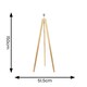 image 2 of ValueLights Jackson Natural Wooden Tripod Floor Lamp Base