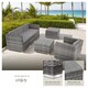 image 4 of Garden Furniture Set Lignano - modular sofa with armchair, stool, coffee table | Grey | grey | 179 x 150 x 65 cm | 1