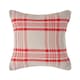 image 1 of Homescapes Grey & Red Tartan Pattern Cushion Cover - 45 x 45 cm | Red | Grey & Red | 45 x 45 cm