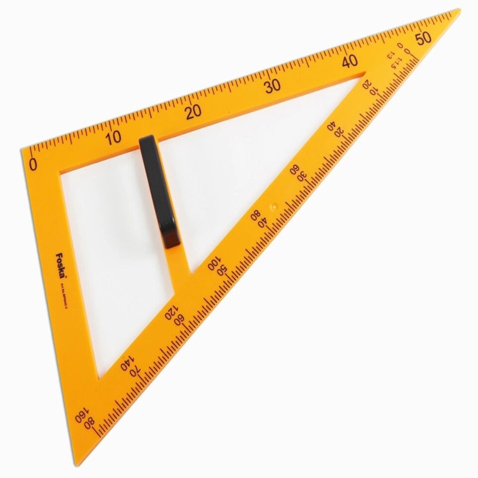 image 1 of 50cm Plastic Classroom Set Square Ruler with Removable Handle