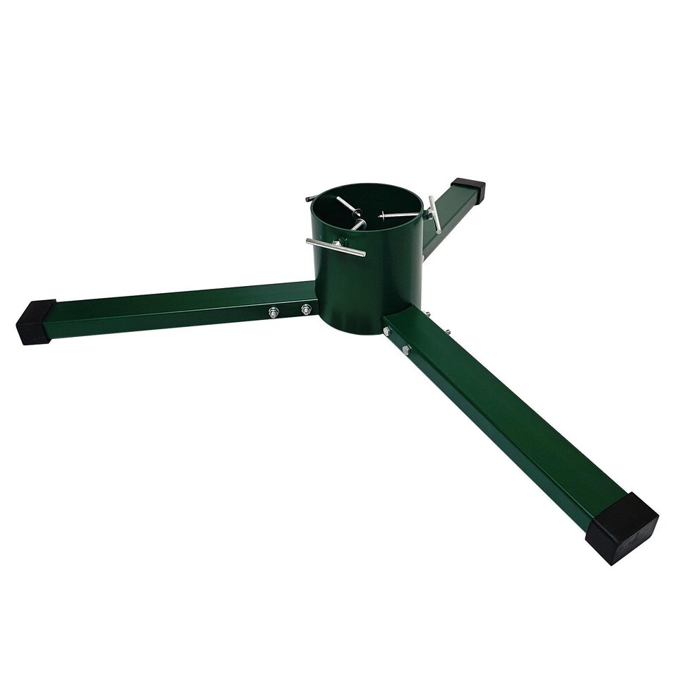 image 1 of Titan Heavy Duty Christmas Tree Stand Green Metal Extra Large for Real Trees up to 15ft Tall