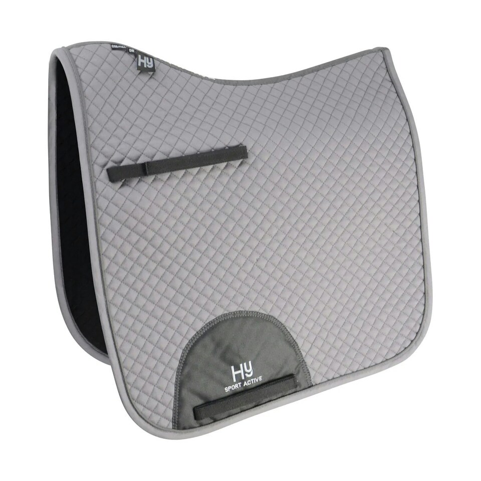 Hy Sport Active Dressage Horse Saddlepad - Pencil Point Grey - Full