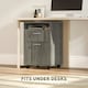 image 4 of HOMCOM 60cm Filing Cabinet with Drawers and Open Shelf, Grey