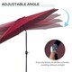 image 3 of Outsunny 3(m) Patio Umbrella Outdoor Sunshade Canopy Tilt Wine Red