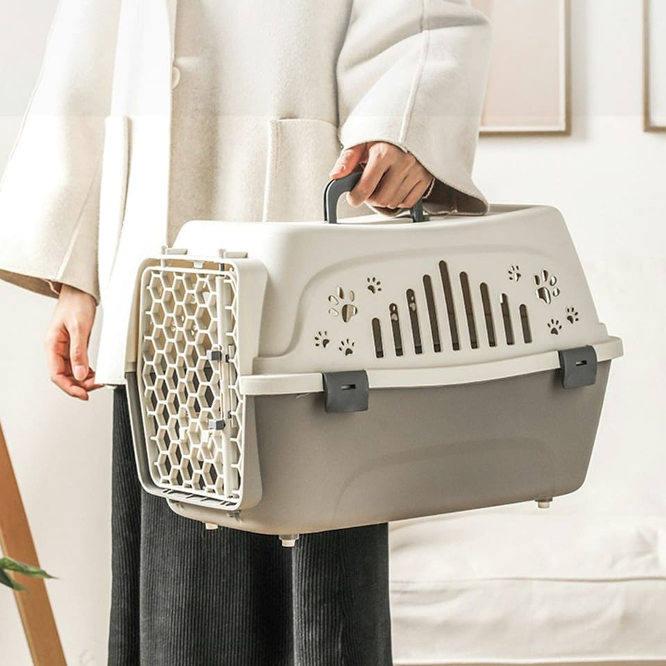 image 1 of Living and Home Portable Hard-Sided Pet Travel Carrier