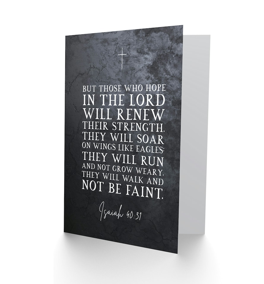 image 1 of Isaiah 40:31 Hope Lord Renew Strength Bible Verse Christian Card