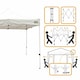 image 3 of Gazebo Colorbaby Foldable Adjustable height Steel 300 x 300 x 220 cm