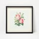 image 2 of Homescapes Wall Decoration Set of 3 Frames with Picture, Roses