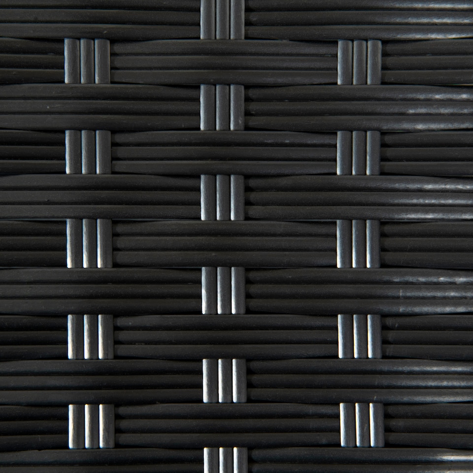 image 1 of Outsunny PE Rattan Outdoor Coffee Table, Easy Match Rattan Side Table, Black