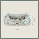image 2 of Morris & Co Willow Boughs Print Square Box Dog & Cat Bed - Small Green | S