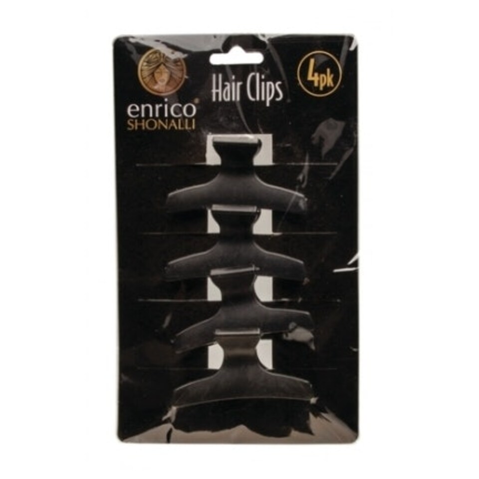 image 1 of Pack of 4 Enrico Shonalli Bulldog Hair Clip