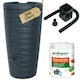 image 1 of Water Butt Kit with Tap, Diverter & Bio Cleaner –  Rainwater Collector for Garden, Balcony & Terrace – Durable Plastic Water Storage Tank Black | 240L