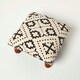 image 5 of Homescapes Reva Black Geometric Footstool - 40 x 40 x 25 cm