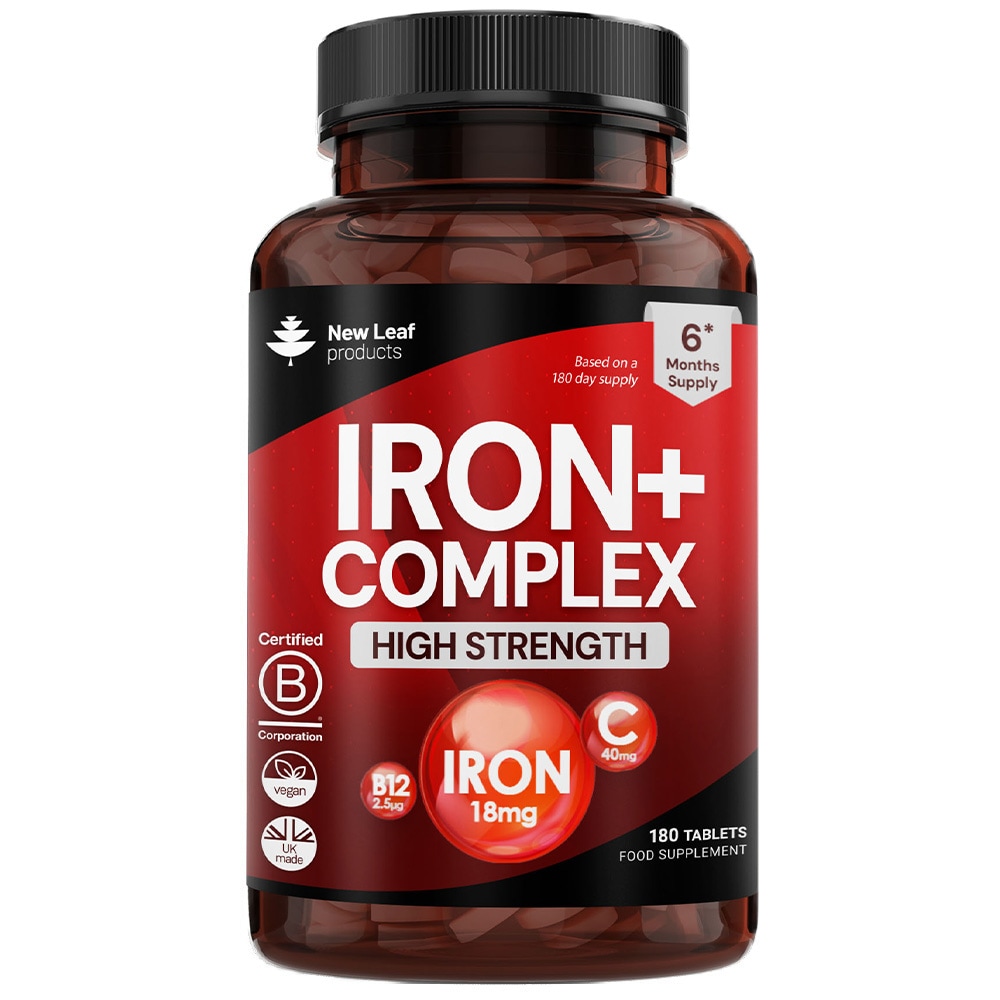 Iron Tablets Complex High Strength Complex & Vitamins C, B12