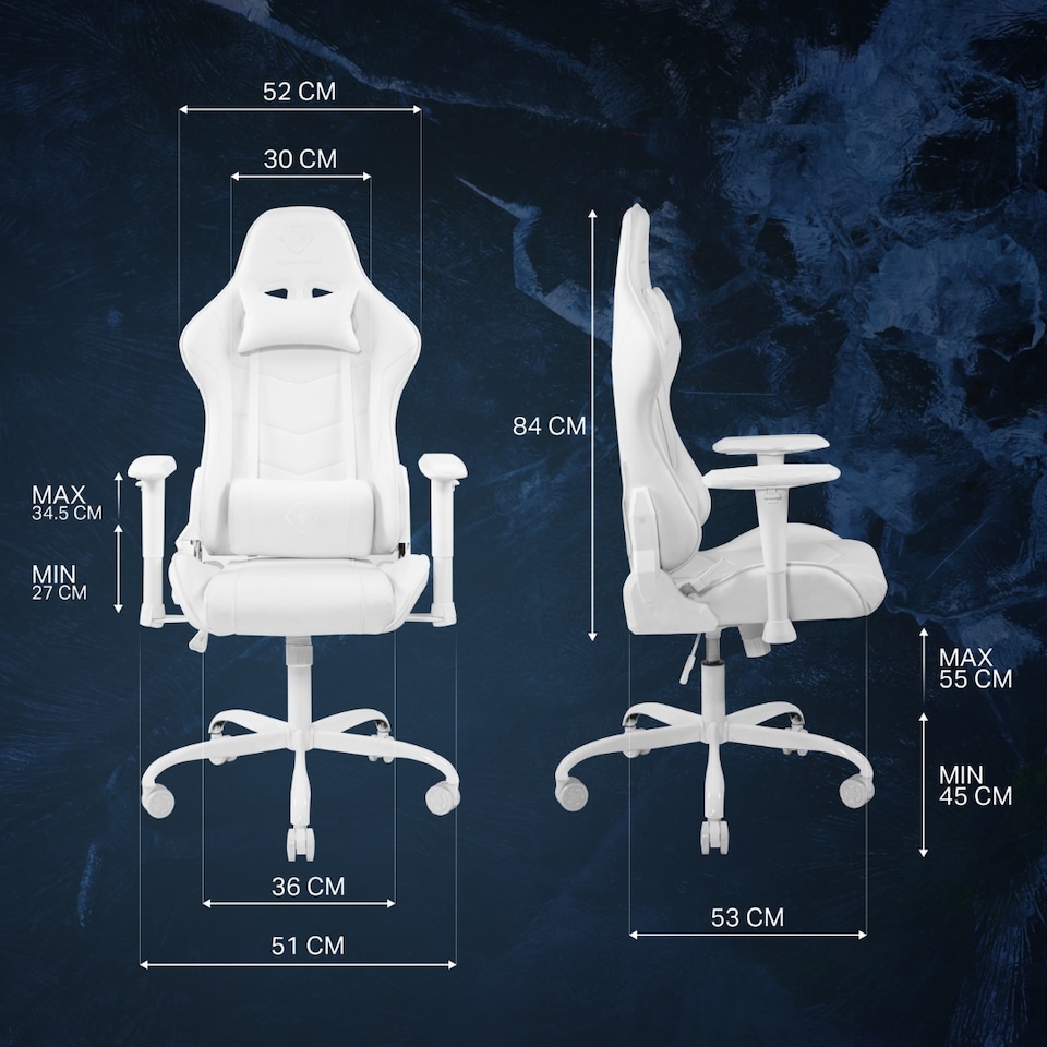 image 1 of Deltaco Gaming DC210 Gaming Chair - White