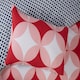 image 10 of Geo Polycotton Reversible Duvet Cover Set with Pillowcase | Red | Double | 1