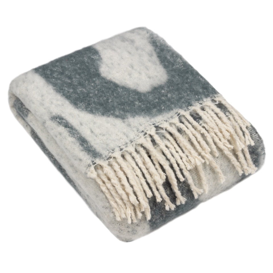 image 1 of Hoem Meta Jacquard Tasselled Throw