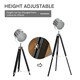 image 3 of HOMCOM Industrial Style Adjustable Tripod Floor Lamp, Searchlight Reading Lamp