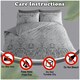 image 3 of VELVETIO Antoinette Printed Duvet Cover Set Reversible Polycotton Beddings Grey | Single
