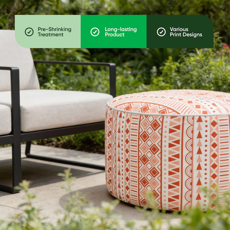image 1 of Gardenwize Outdoor Morocco Pouf Ottoman