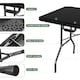 image 3 of 6ft Folding Table heavy duty Outdoor and Indoor use Garden Camping Event Table Dark Wood | Brown | Wood Effect