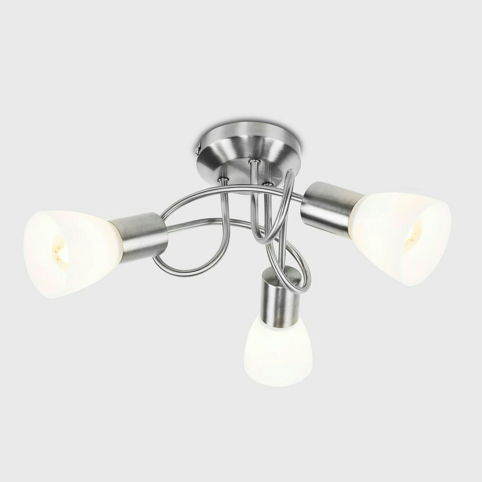 image 1 of ValueLights Kololi 3 Way Silver Ceiling Bar Light