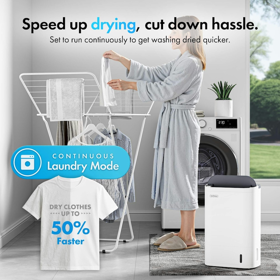 image 1 of VonHaus Desiccant Dehumidifier 7L/Day with 8 Hour Timer