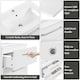 image 4 of Yaheetech Floating Storage Vanity with Ceramic Basin White
