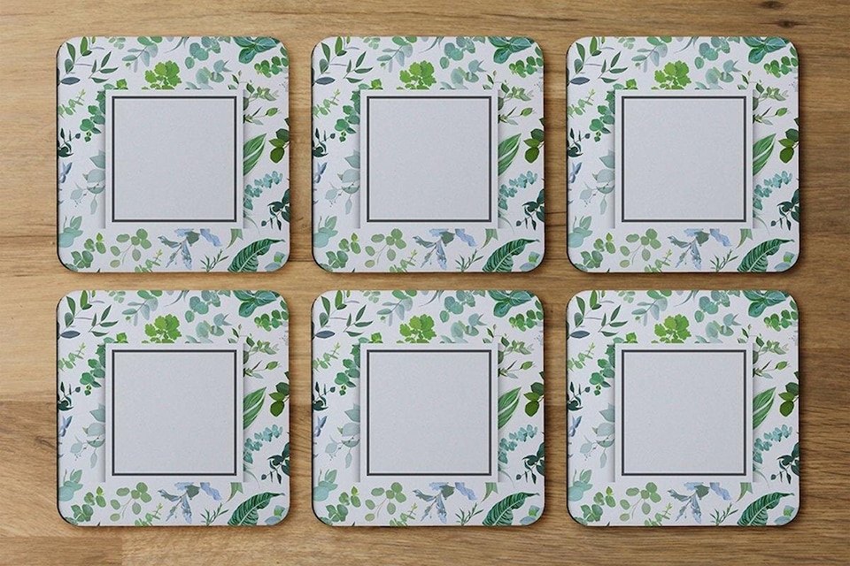 image 1 of Green Leaves (Coaster)