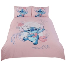 Lilo & Stitch Aloha Duvet Cover Set - Dusty Pink - Double