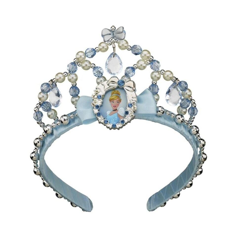 image 1 of Cinderella Girls Beaded Tiara - Blue - One Size Blue