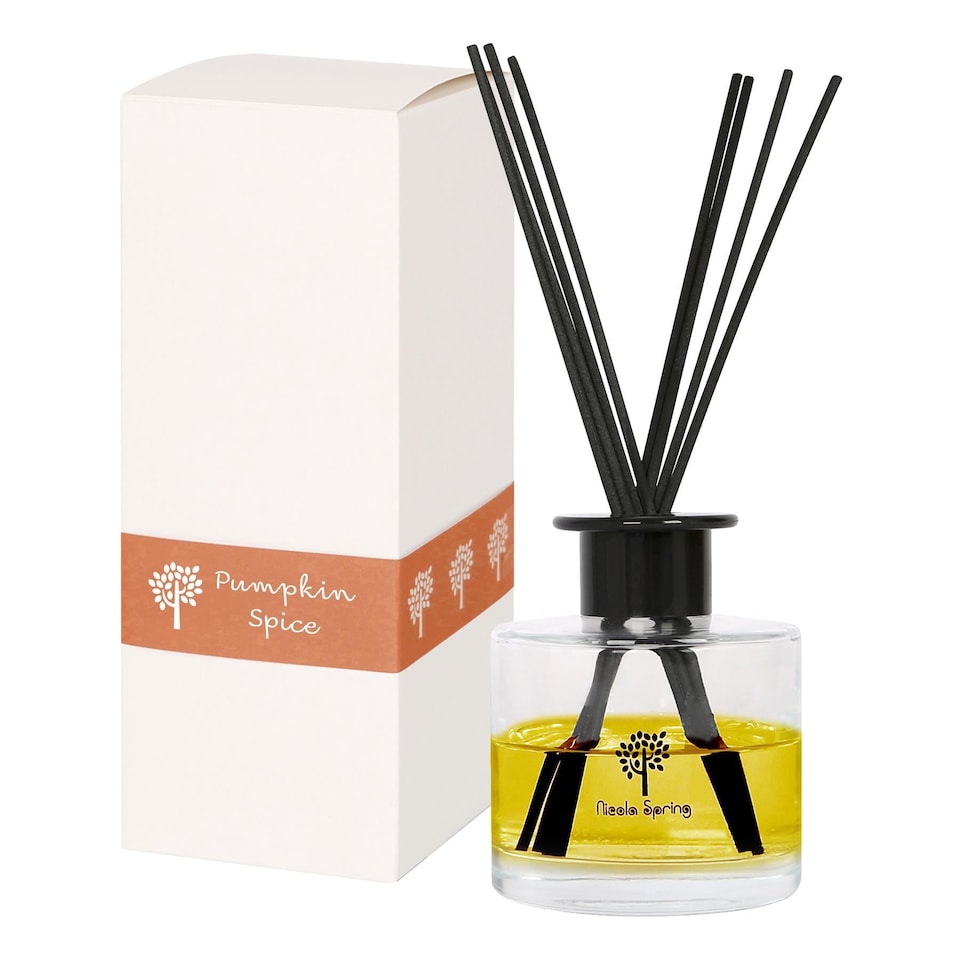 image 1 of Nicola Spring Glass Reed Diffuser - 200ml - Pumpkin Spice