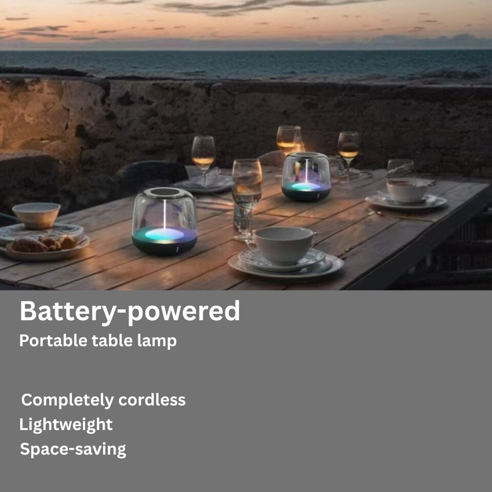 image 1 of Cordless Portable Mood Table Lamp – Modern Touch Sensor Light with Magnetic Filament | 5-Level Dimmable | For Bedrooms, Living Rooms, Cafes, Bars, Restaurants & Camping  (Cream)