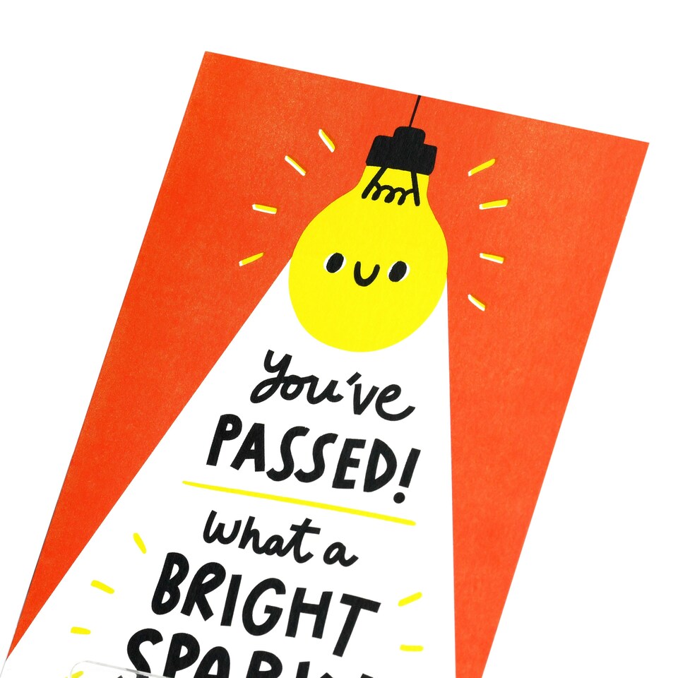 image 1 of Passed Exams/Congratulations Card for Him/Her/Friend | Bright Spark Design