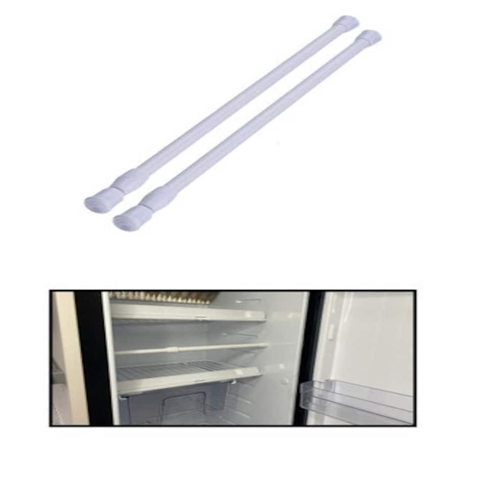 image 1 of Telescopic Cupboard & Fridge Storage Bars 26-43cm Pack of two