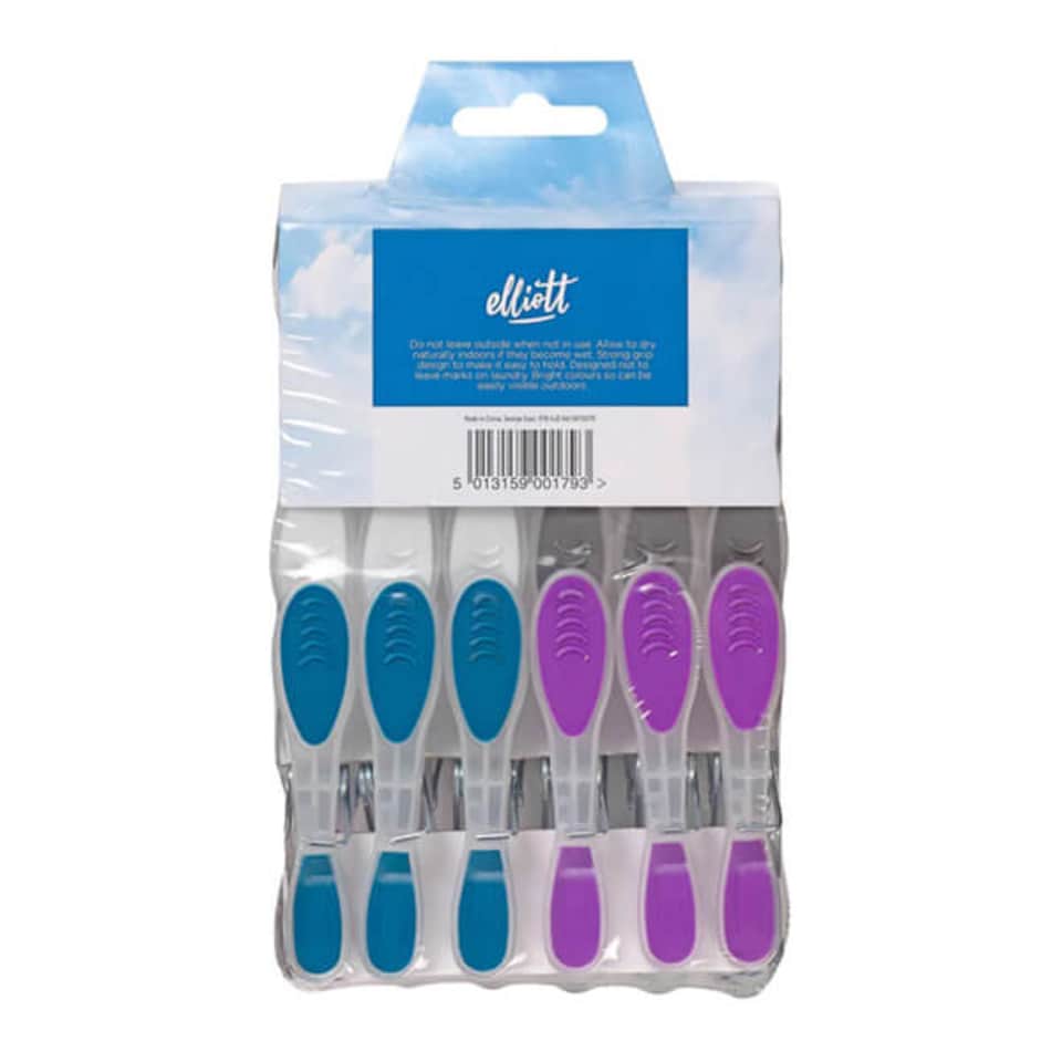 image 1 of Elliotts Extra Strong Soft Grip Wave Pegs 24 Pack
