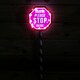 image 1 of 80cm Premier Christmas Outdoor Santa Stop Here Sign with Warm White LEDs