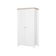 image 1 of Astbury 2 Door Double Wardrobe White and Oak Bedroom Furniture