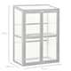 image 3 of Outsunny Wood Cold Frame Greenhouse PC Board 76 x 47 x 110cm Grey