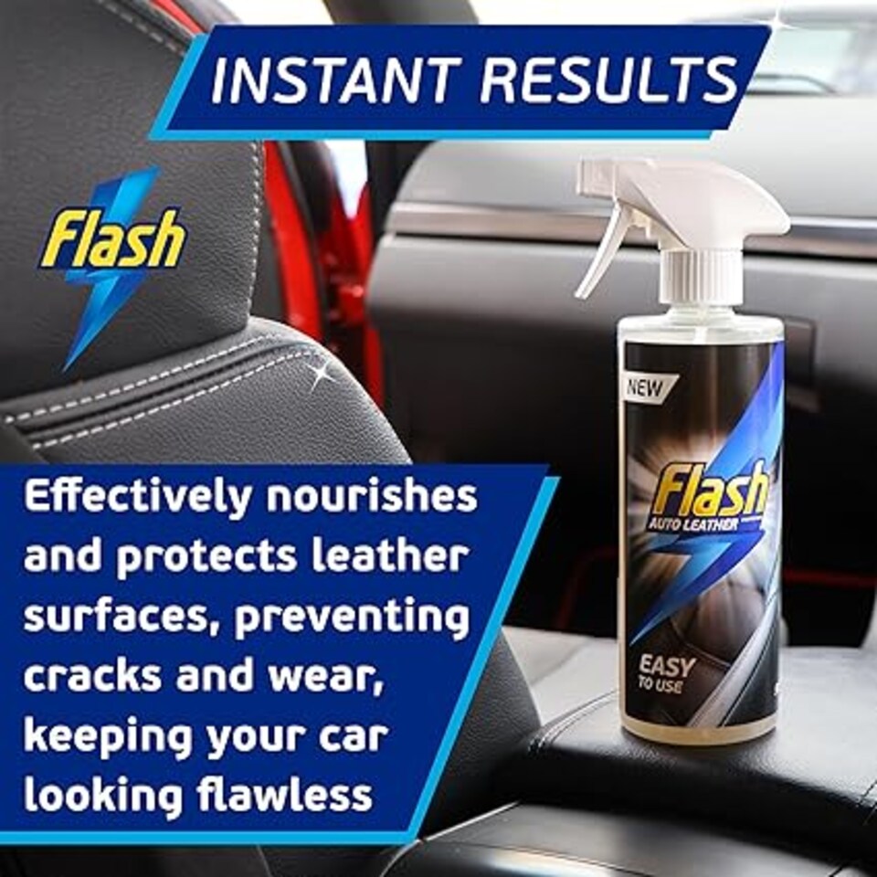 image 1 of Flash Car Care Leather Protector Spray 2 x 500ml
