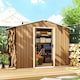 image 2 of Outsunny 8 x 6ft Garden Storage Shed with Double Door Brown Wood Effect 