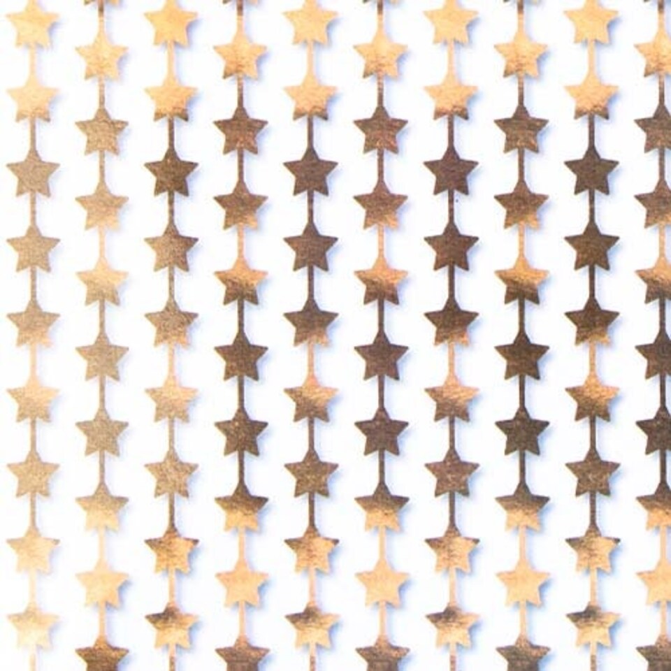 Champagne Gold Foil Star Fringe Curtain 100 x 190cm