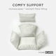 image 4 of Homescapes Luxury Waterproof Egg Chair Cushion With Headrest - Natural