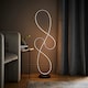 image 2 of ValueLights Infinity Black Swirl Integrated LED Floor Lamp | Black