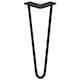 image 2 of 4 x 14" Hairpin Legs - 2 Prong - 12mm - Black