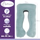 image 8 of Aamira U-Shaped Pregnancy Pillow Memory Foam Maternity Nursing Support Cushion Blue & Grey | Blue | Blue | One Size | 1