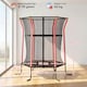 image 7 of HOMCOM 4FT Kids Trampoline w/ Enclosure Indoor Outdoor for 3-10 Years Red